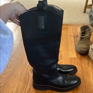 Brunello Cucinelli Black Leather Boots